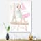 Designart - Young Girl With Shopping Boxes In Paris - Shabby Chic Canvas Wall Art Print